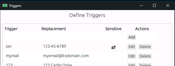 Custom Text Shortcuts